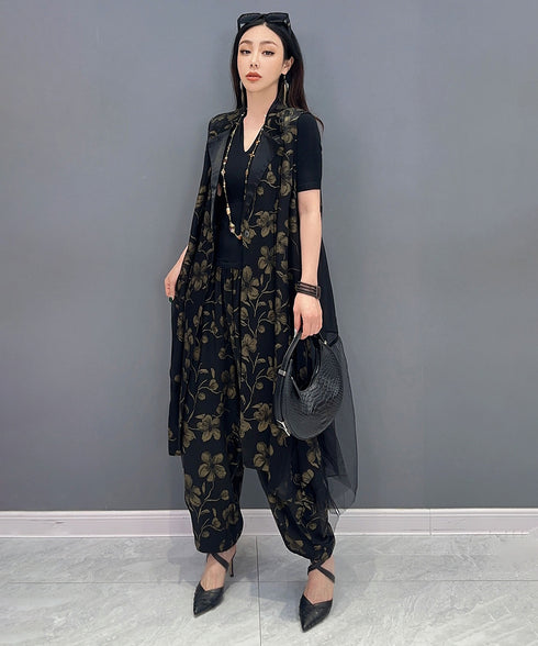 Back Tiered Vest & Pants Co-ord